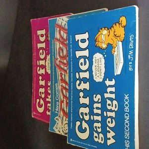 GARFIELD 1980s Books By Jim Davis Lot of 3